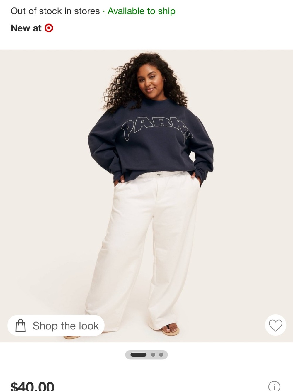 PARKE x Target Wide Leg Women's Pants in Cream